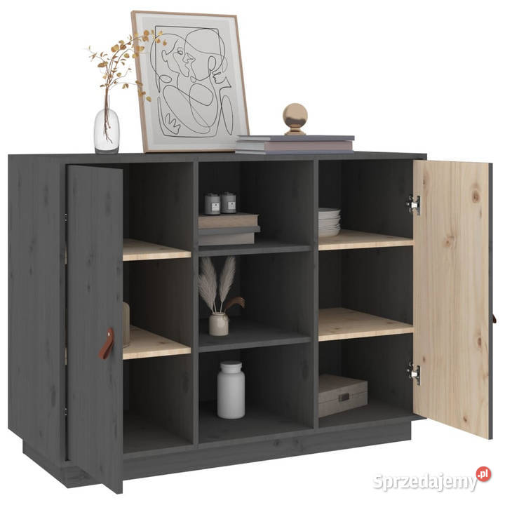 Komoda szara 100x40x75 lite drewno sosnowe mazowieckie Warszawa