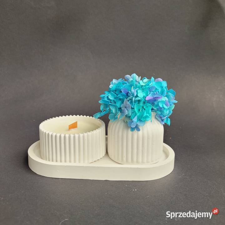 Zestawy dekoracyjne z kwiatami świeca zapachowa Poznań