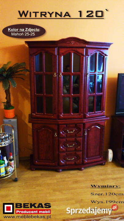 Kredens 180 Mahoń śliczny Nowy Meble Bekas 199cm mazowieckie Żyrardów