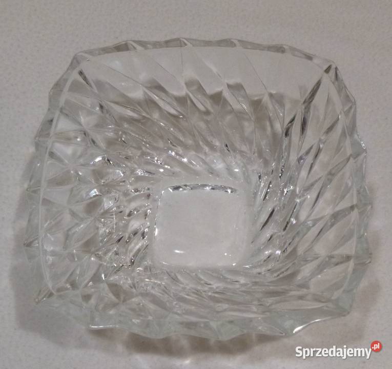 Szklana kwadratowa salaterka Warszawa