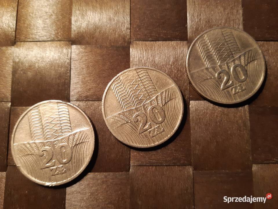 3 Monety z PRLu 20 Wieżowiec i kłosy197319741976 Pruszków