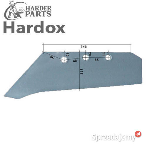 Lemiesz 300hektarów HARDOX 50588L części do