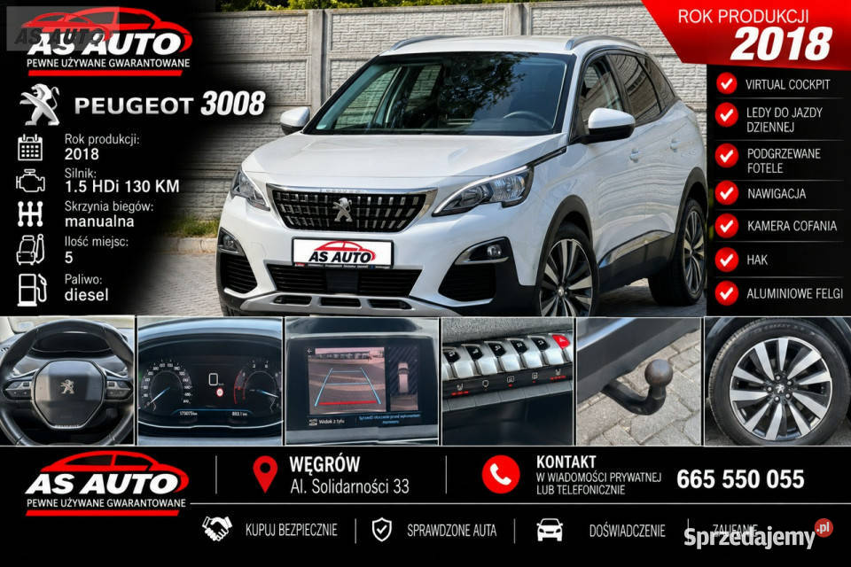 Peugeot 3008 15HDi 130 Allure podgrzewane fotele