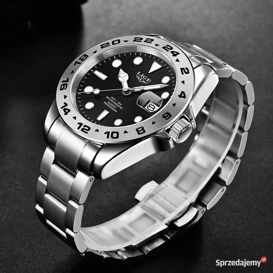 Sportowy zegarek męski Lige datownik z lupą lubuskie Gorzów Wielkopolski