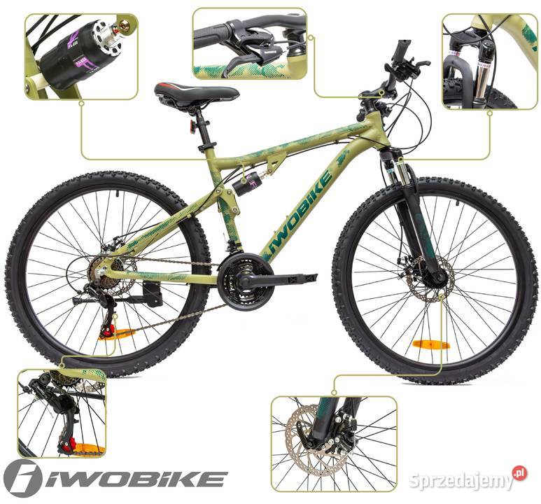 Rower Męski Górski 26 IWOBIKE Shimano Aluminium małopolskie Gorlice sprzedam