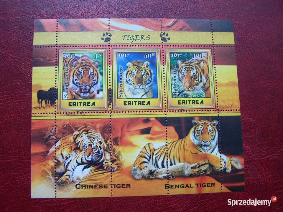 Erytrea 2017 MNH Fauna Zwierzęta Tygrysy Tychy sprzedam