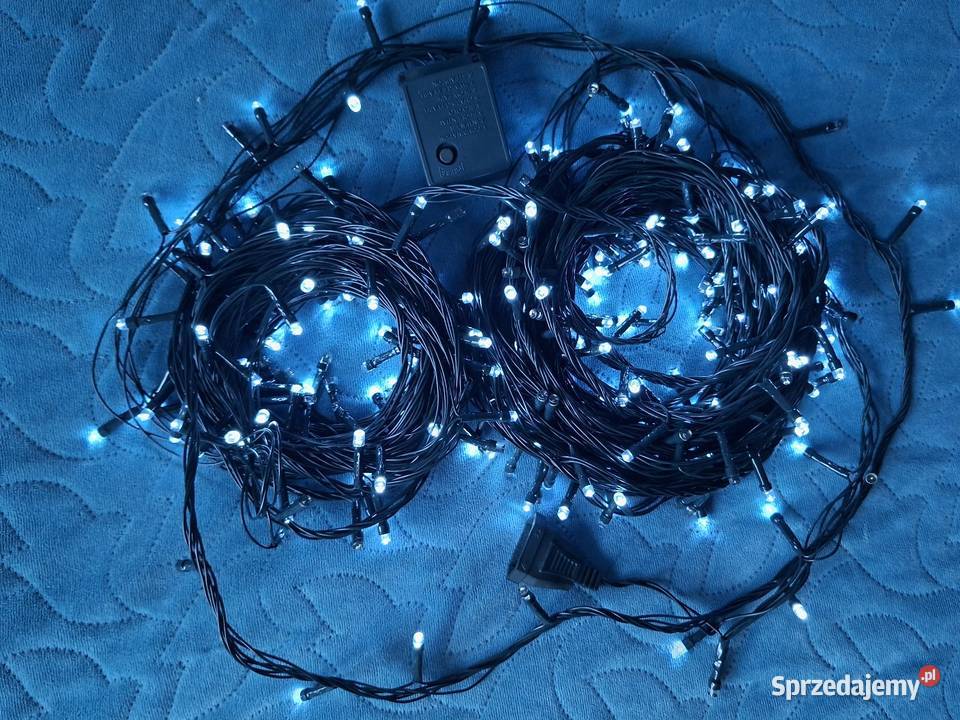 Lampki choinkowe 300 LED kolor biały zimny Małkinia Górna