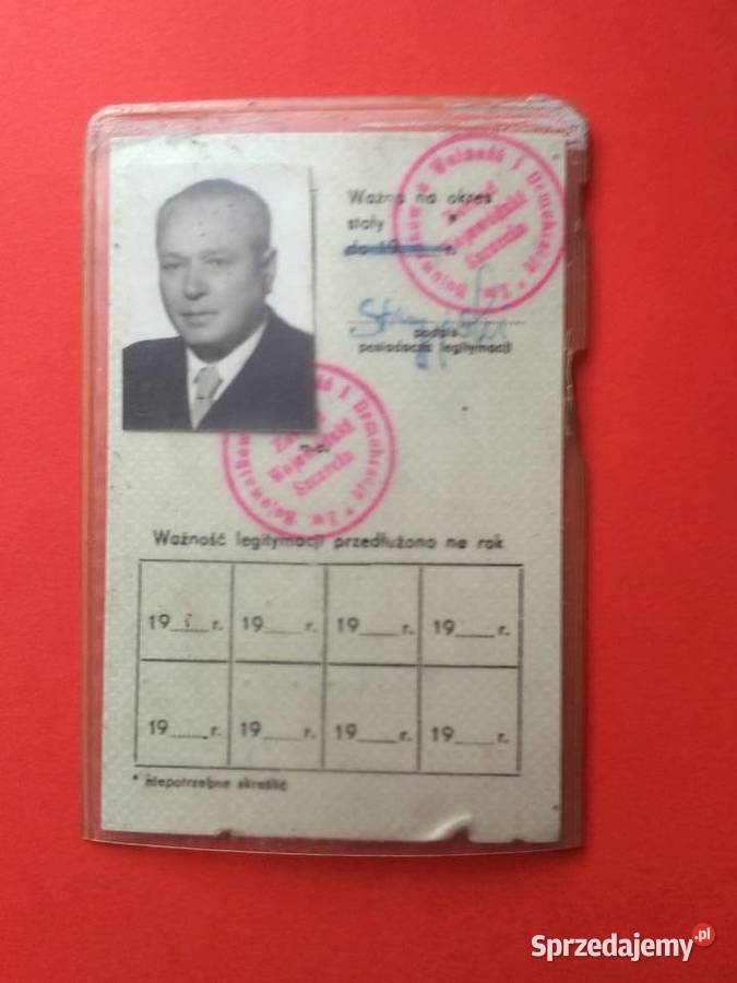 1553 Legitymacja ZBoWiD zachodniopomorskie Szczecin