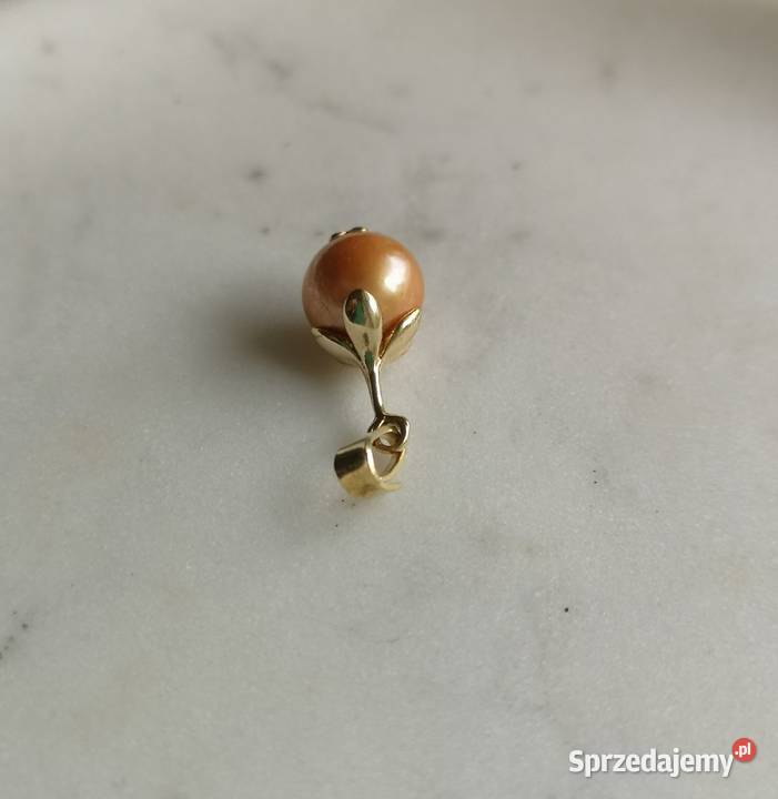 zawieszka złota perła 19 e Toruń
