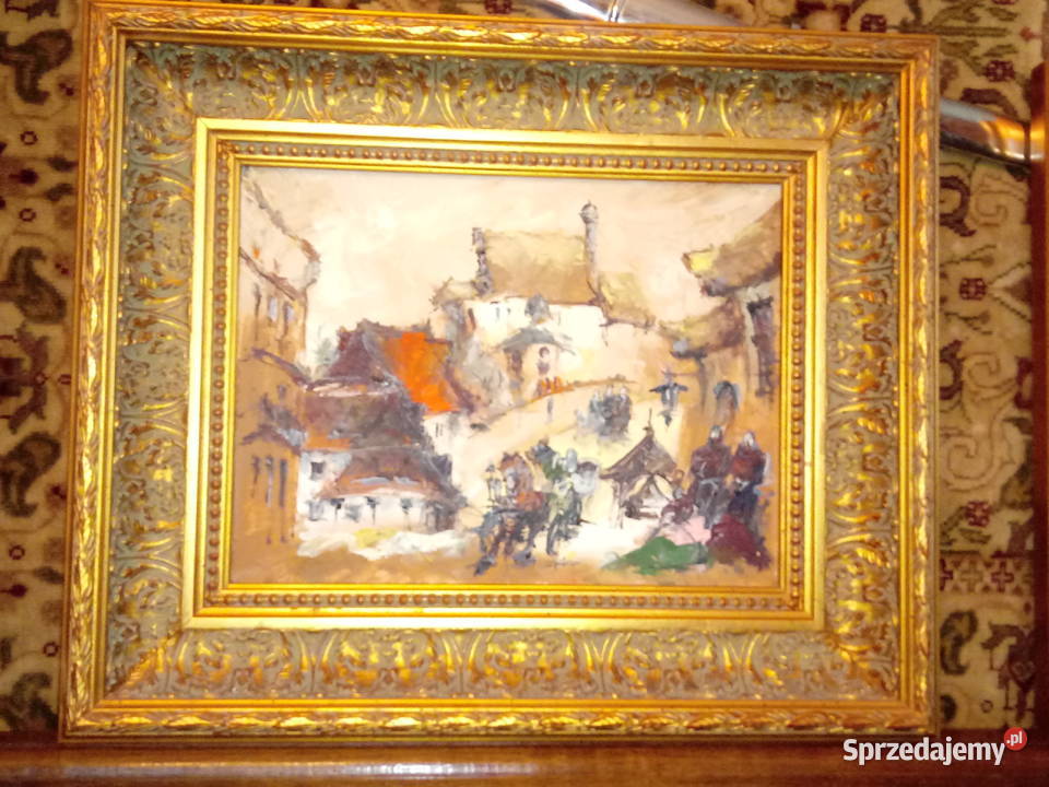 4 obrazy olejne na płótnie Kazimierz Dolny Piotrówek