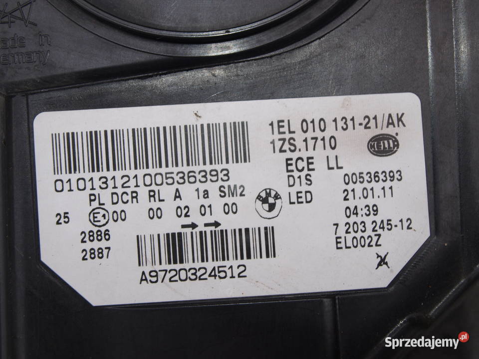 BMW 5 F10 F11 lampa lewa przód Bi xenon 2010 Kalisz