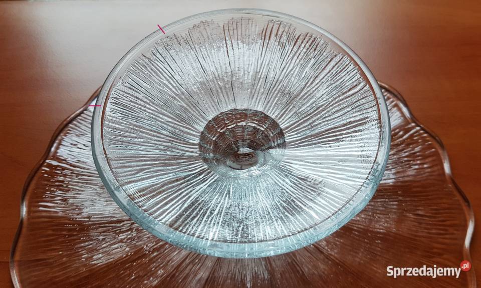 Tortownica Cora Ząbkowice szkło PRL Dąbrowa Górnicza