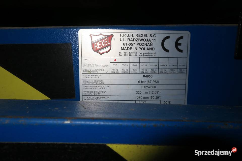Stól tapicerski Rexel ST3 Kartuzy