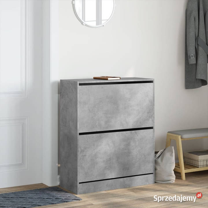 Szafka na buty szarość betonu 80x34x965 WM839969