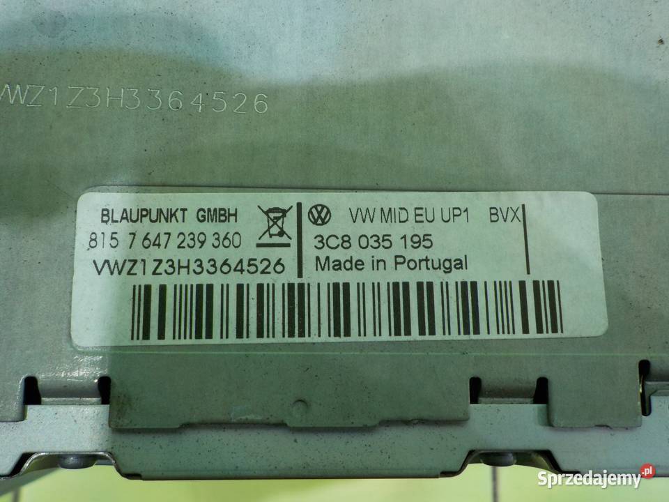 VW TIGUAN I 14 TSI 08r 5D radio CD 3C8035195 Radioodtwarzacze sprzedam