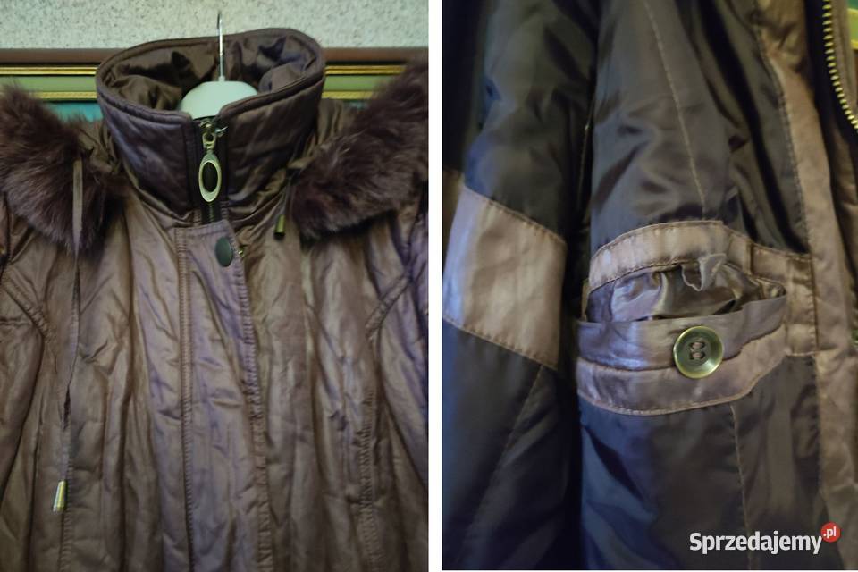 kurtka płaszcz zimowy z kapturem lekka Kielce