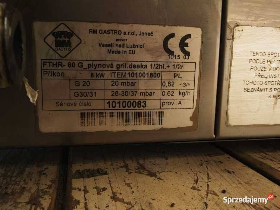 Grill gastronomiczny gazowy RM Gastro 8 kW LPG Gastronomia