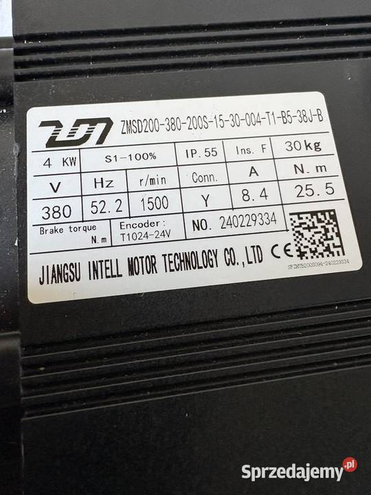 Jiangsu Intel Motor ZMSD200 380 200S 15 30 004 Pozostałe mazowieckie Warszawa