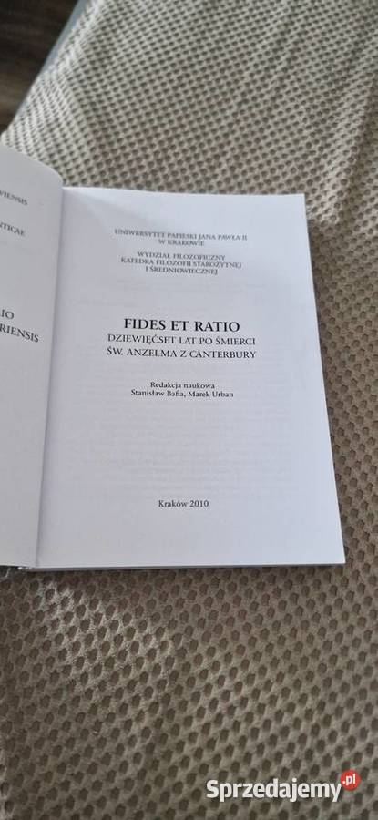 Fides et ratio Dziewięćset lat śmierci Św Kraków