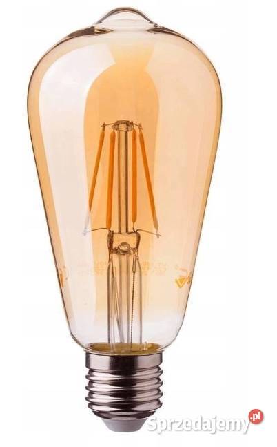 Żarówka LED ST64 E27 Filament 2300K 4W retro łódzkie Dzietrzkowice
