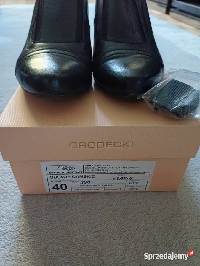 Piękne czarne skórzane czółenka damskie marki 27cm małopolskie Kraków sprzedam