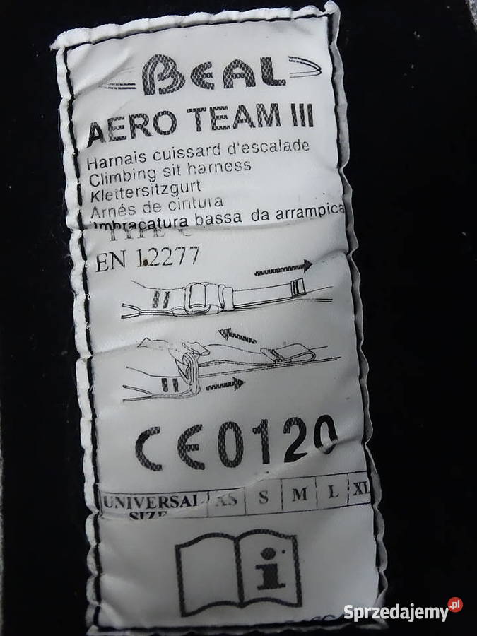 Uprząż wspinaczkowa Beal Aero Team III Rozmiar Biłgoraj