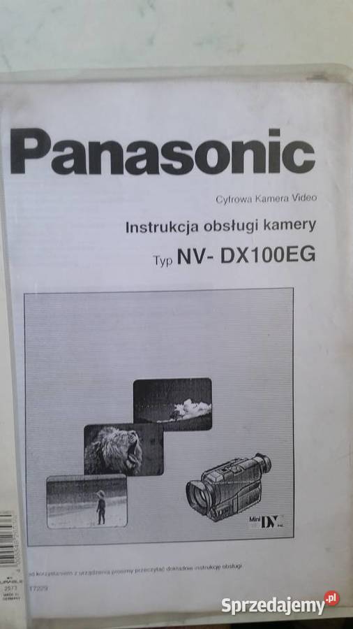 Instrukcje kamer video PANASONICSONY