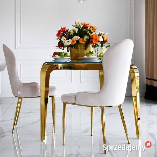 Stół Jadalniany ELITE Glamour Złoty Designerski