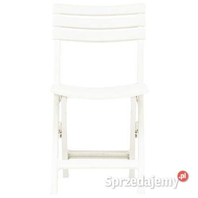 vidaXL Składane krzesła ogrodowe 2 plastikowe