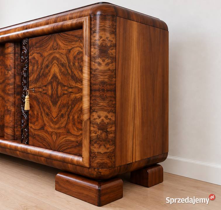 Komoda duża Art Deco antyk rzeźby Poznań sprzedam