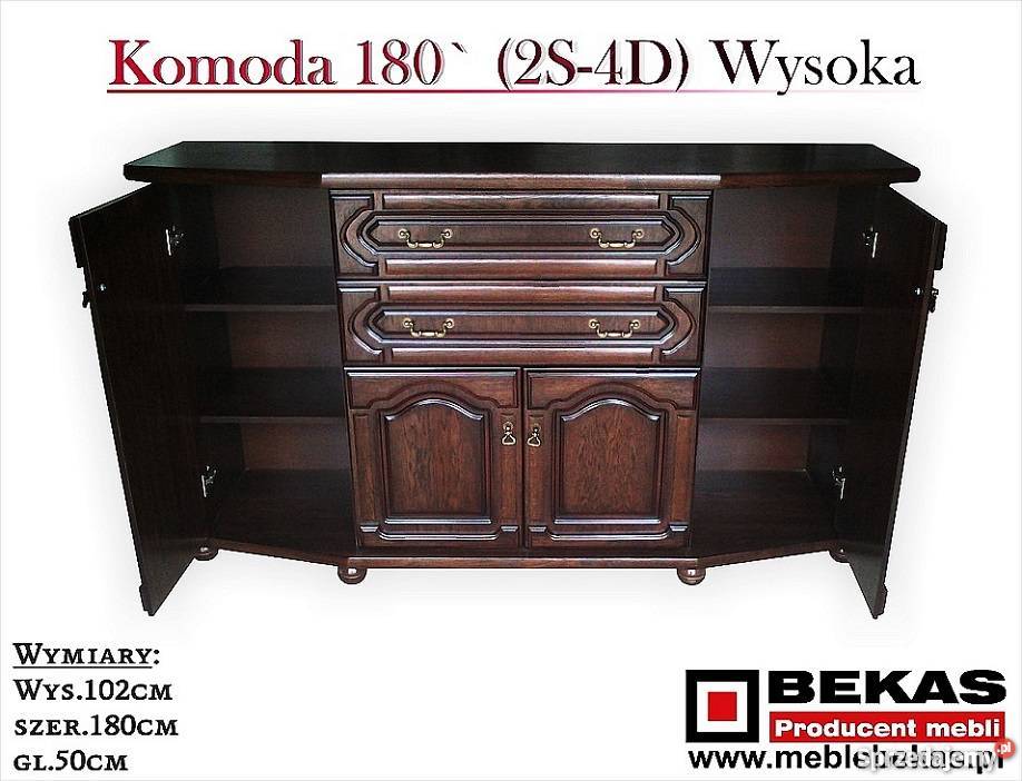 001 Komoda Duża Wysoka 180 2s4D Bekas Meble Dąb 50cm mazowieckie sprzedam