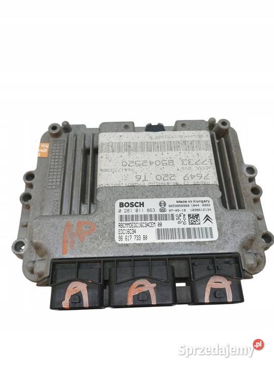 STEROWNIK SILNIKA 0281011863 9661773380 16 HDI Rok produkcji 2007