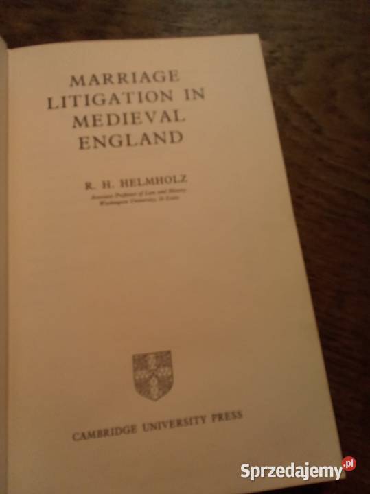 Marriage litigation in medieval England sprzedam