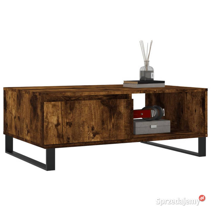 Stolik kawowy przydymiony dąb 90x60x35 WM827073
