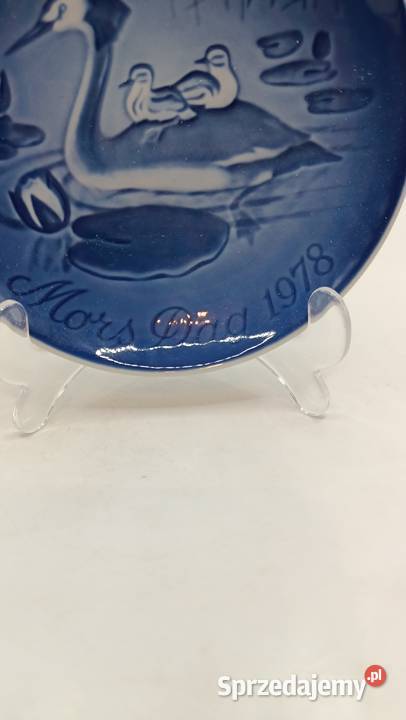 Talerz kolekcjonerski BG ptaki perkoz Porcelana i szkło Zamość