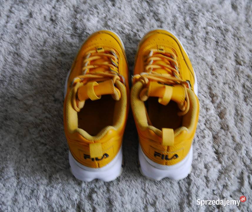 Fila Orange świetne musztardowe buty 375 skóra