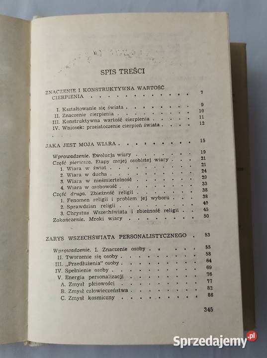 Zarys wszechświata personalistycznego Teilhard Hajnówka