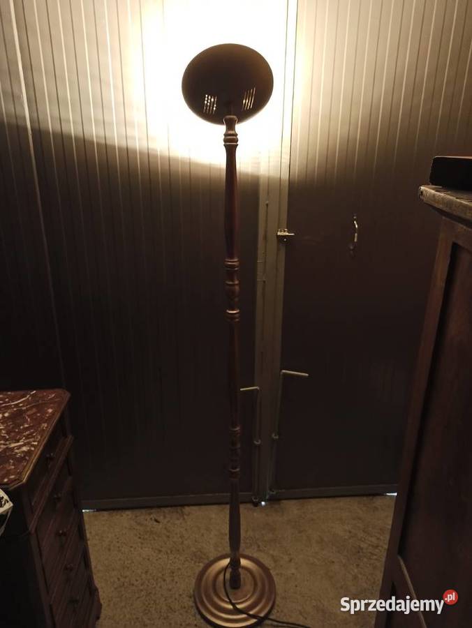 Stylowa lampa halogen drewniana Budzyń