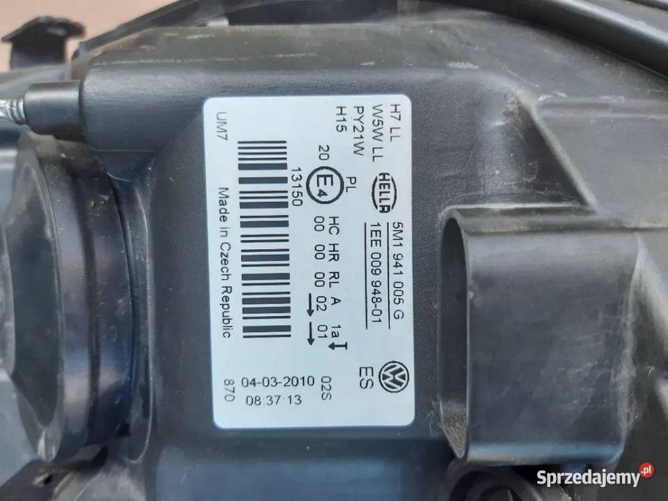 Lampa przednia lewa VW Golf VI Plus 5M1941005G Lampy przednie