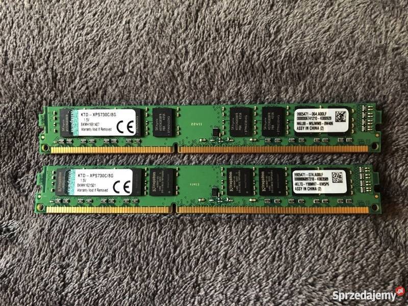 Pamięć Kingston DDR3 2x8 GB PC12800 1600MHz do Warszawa sprzedam
