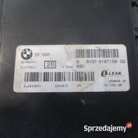 MODUŁ ŚWIATEŁ BMW E87 E90 6135 9197159 2009R