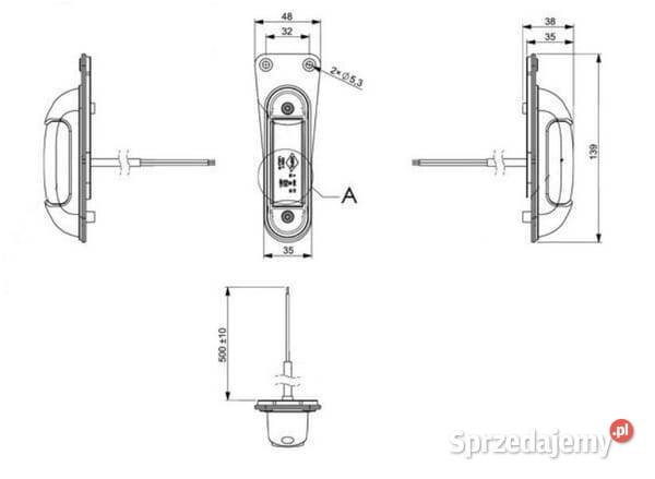 Lampa obrysowa LED 122W prostokątna 1224V biała Kamionna