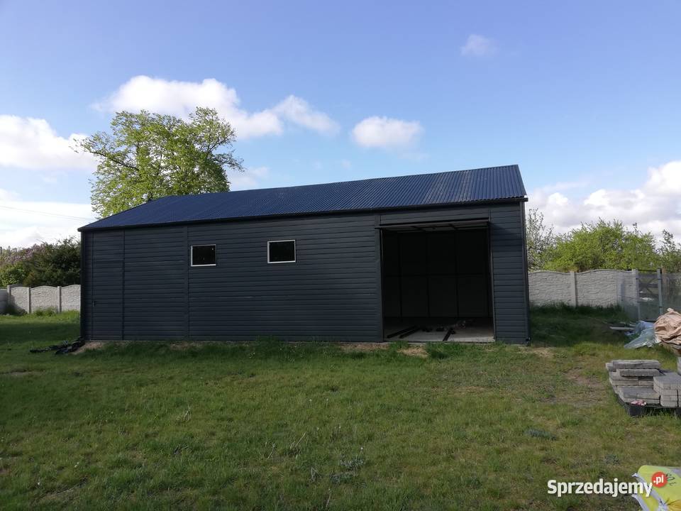 C43 OCYNKOWANY Garaż Blaszany Przesuwna Brama 110m2 Nowy Tomyśl
