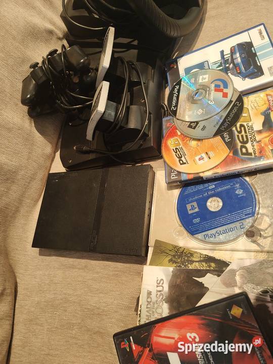 Zestaw Konsola Sony 2 slim kierownica 2 pady i Sony Playstation 2 Warszawa
