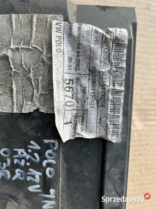 Obudowa akumulatora Polo 4 12 AZQ 6Q0937550F kujawsko-pomorskie