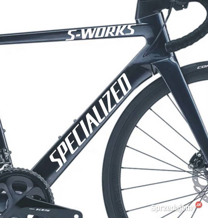 SPECIALIZED SWORKS 40 białe naklejki na rower Kraków