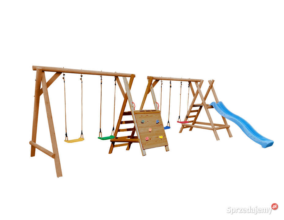 Plac Zabaw do Ogrodu JUMBOGOOFY 4xHuśtawka Ślizg Poznań