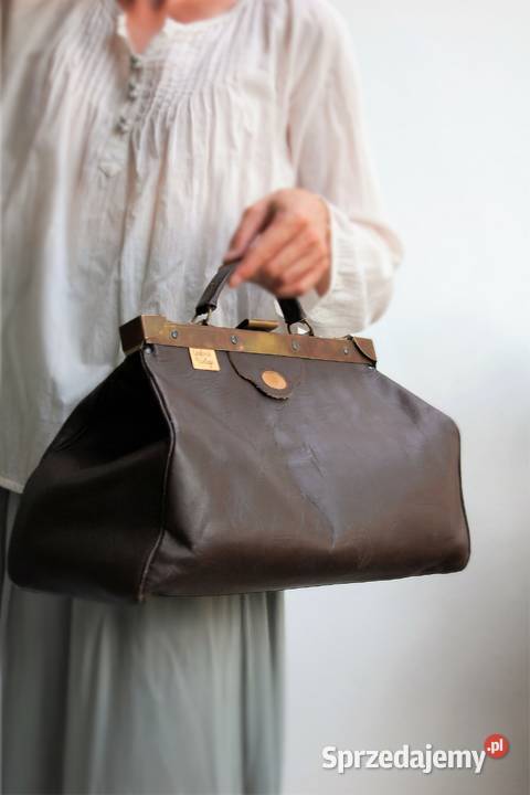 Torba podróżna skórzana vintage Francja logo Do ręki  Lublin sprzedam