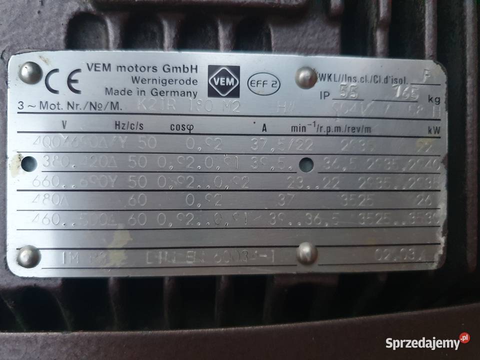 Silnik elektryczny 22 kW Wągrowiec sprzedam