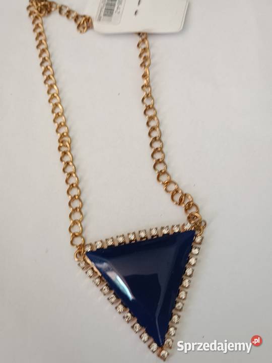 Granatowy naszyjnik wisior korale Białystok